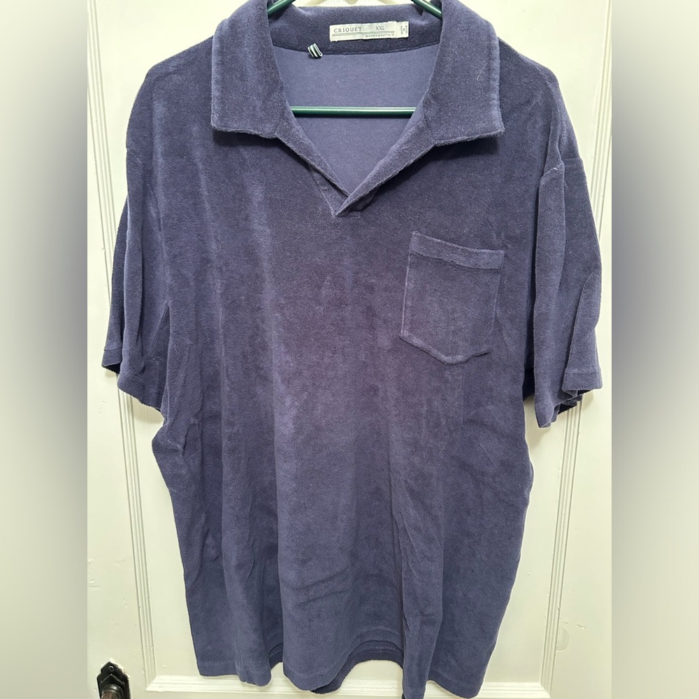 Criquet Terrycloth Polo - Navy XXL
